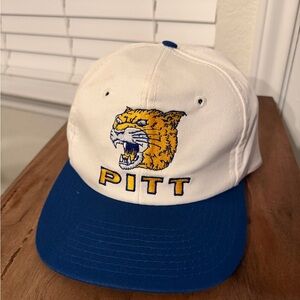 Vintage Pitt Panthers Pittsburgh Retro Logo Twins Brand Snapback Hat CAP